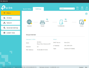 Tp-link extender setup using the web GUI method